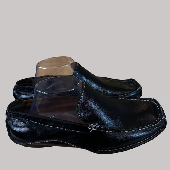 Steve Madden Men's Black Slip-On Loafers With Contrast Stitching Size 8.5 - Picture 8 of 16